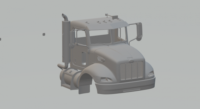 peterbilt 3D 打印模型 .c4d .max .obj .3ds .fbx .stl .blend 