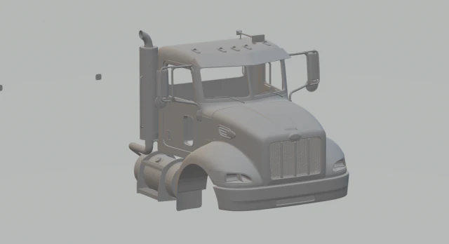 peterbilt 3D Print Model .c4d .max .obj .3ds .fbx .stl .blend 