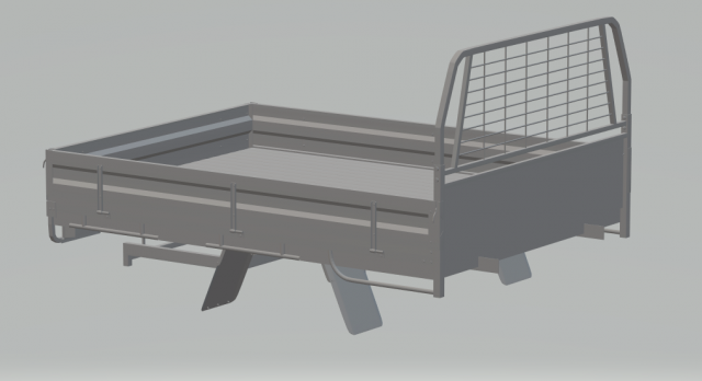 pickup truck bed 3D 프린트 모델 .c4d .max .obj .3ds .fbx .stl .blend 