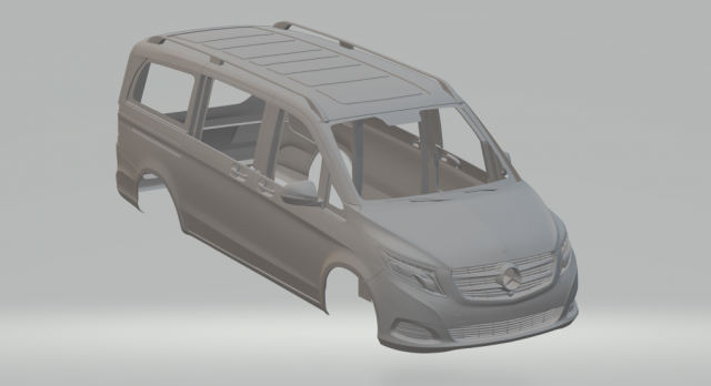 mercedes benz series v 3D Принт Модель .c4d .max .obj .3ds .fbx .stl .blend 