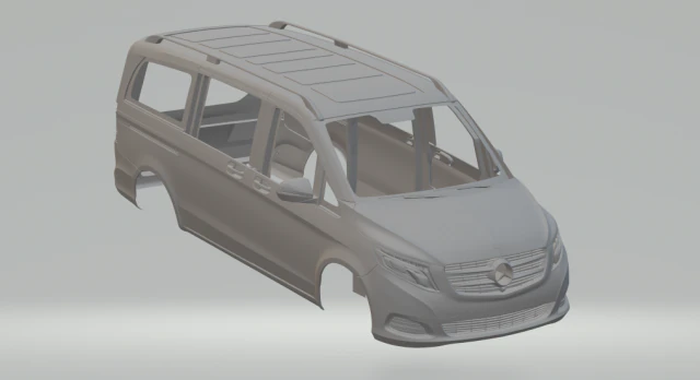 mercedes benz series v 3D Print Model .c4d .max .obj .3ds .fbx .stl .blend 