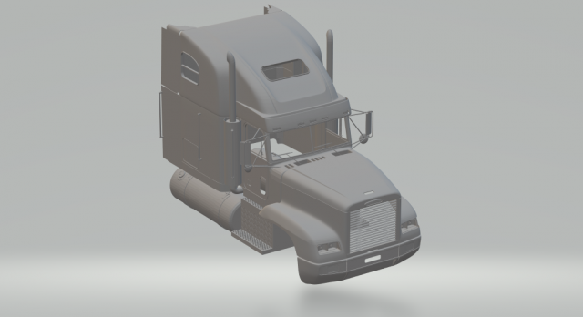 Freightliner fld 3D Print Model .c4d .max .obj .3ds .fbx .stl .blend 