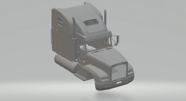 Freightliner fld 3D Print Model .c4d .max .obj .3ds .fbx .stl .blend 
