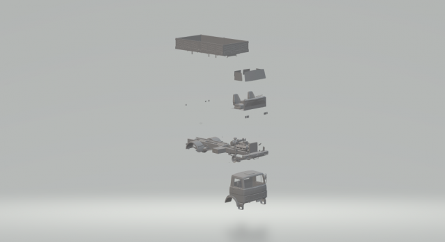 maz truck russia 3D Принт Модель .c4d .max .obj .3ds .fbx .stl .blend