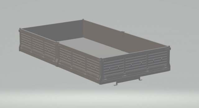 bed truck europe 3D Принт Модель .c4d .max .obj .3ds .fbx .stl .blend 