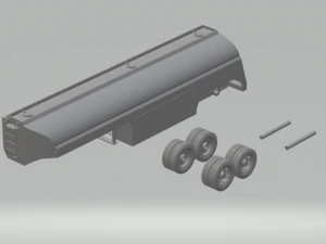 причіп газ стара вантажівка 3D Принт Модель