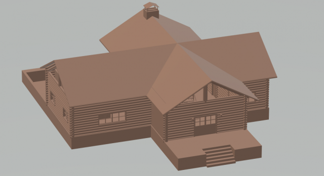 house rustic Model do druku 3D .c4d .max .obj .3ds .fbx .stl .blend 