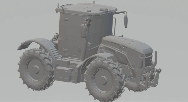 jcb tractor 3D Print Model .c4d .max .obj .3ds .fbx .stl .blend 