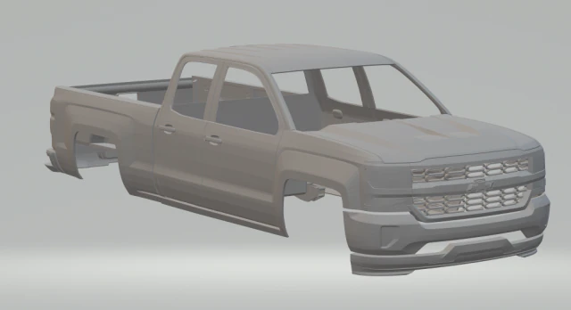 silverado 1500 3D Print Model .c4d .max .obj .3ds .fbx .stl .blend 