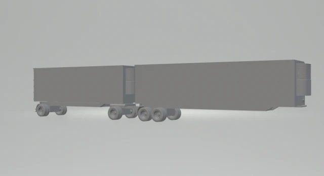 double trailer usa 3D Print Model .c4d .max .obj .3ds .fbx .stl .blend 