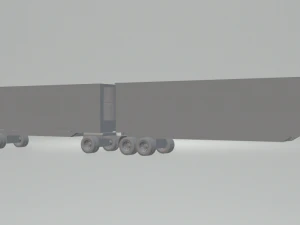 remorque double USA Modèles 3D en vedette