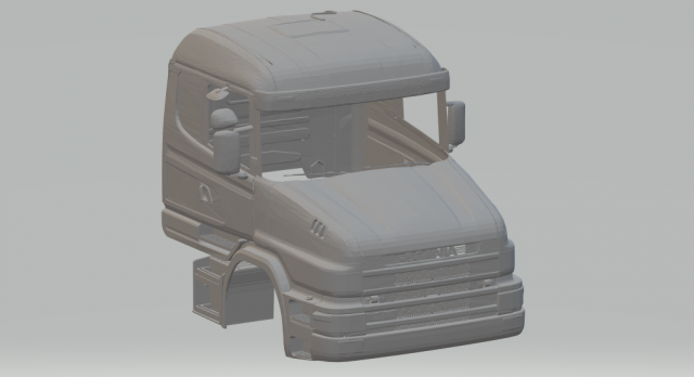 Scania 124 3Dプリントモデル .c4d .max .obj .3ds .fbx .stl .blend 