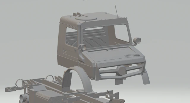unimog u 4000-u 5000 3D Print Model .c4d .max .obj .3ds .fbx .stl .blend