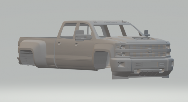 silverado 3500hd double cab 3D-printmodel .c4d .max .obj .3ds .fbx .stl .blend 