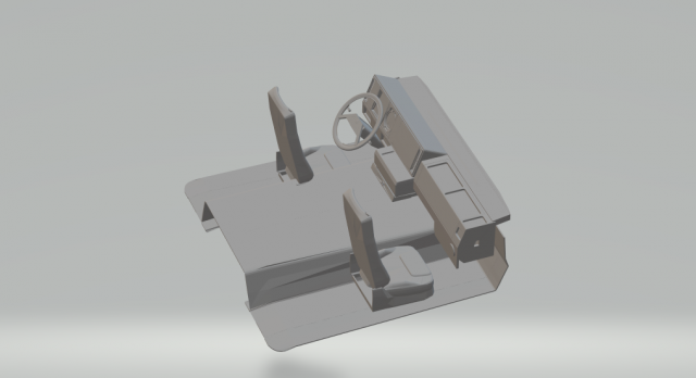 interior truck 3D Print Model .c4d .max .obj .3ds .fbx .stl .blend 