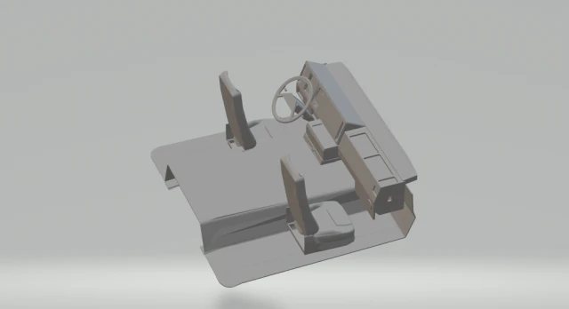 interior truck 3D Print Model .c4d .max .obj .3ds .fbx .stl .blend