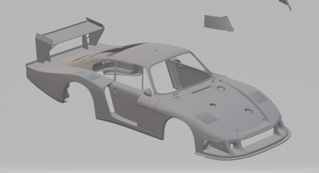 porsche 935 moby dick 3D Принт Модель .c4d .max .obj .3ds .fbx .stl .blend 