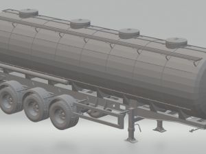 tank gas semi trailer 3D Print Model