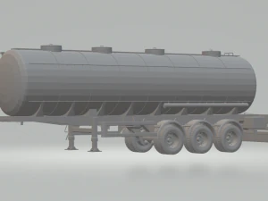 tank gas semi trailer 3D Print Model
