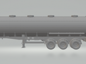 tank gas semi trailer Modelo de impresión 3D