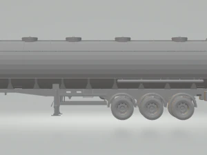 tank gas semi trailer 3D Print Model
