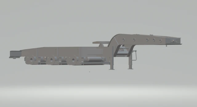 lowbed transport trailer 3D Print Model .c4d .max .obj .3ds .fbx .stl .blend 