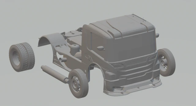 scania p formula truck 3D Print Model .c4d .max .obj .3ds .fbx .stl .blend