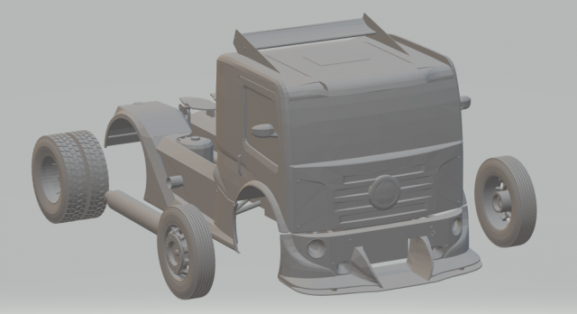 vw constellation formula truck 3D Print Model .c4d .max .obj .3ds .fbx .stl .blend 