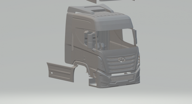 hyundai xcient Modèles 3D en vedette .c4d .max .obj .3ds .fbx .stl .blend 