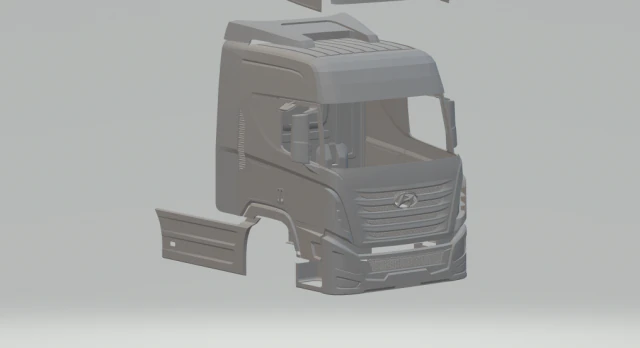hyundai xcient 3D Print Model .c4d .max .obj .3ds .fbx .stl .blend