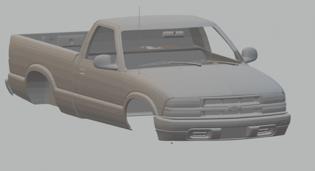 Chevrolet s10 3D Print Model .c4d .max .obj .3ds .fbx .stl .blend 