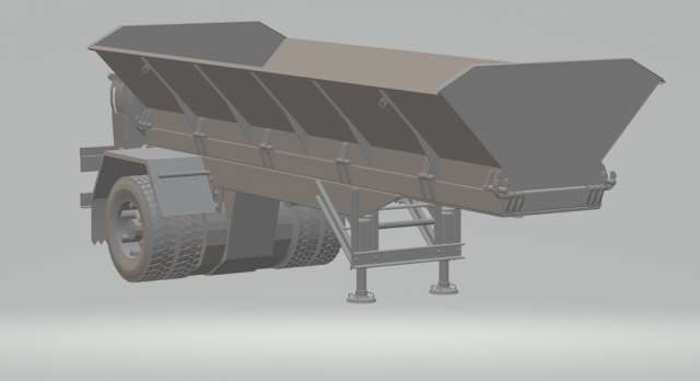 dumper trailer classic 3D Baskı Modeli .c4d .max .obj .3ds .fbx .stl .blend