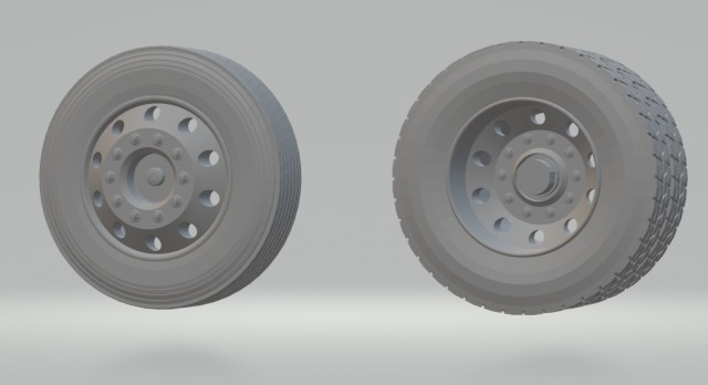 wheels rims truck generic 3D-printmodel .c4d .max .obj .3ds .fbx .stl .blend 