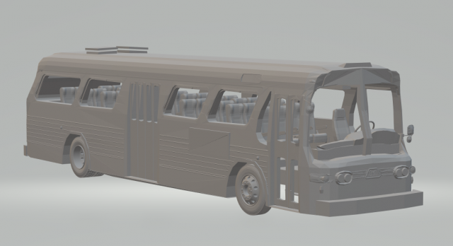 gmc bus 1969 urban 3D Print Model .c4d .max .obj .3ds .fbx .stl .blend 