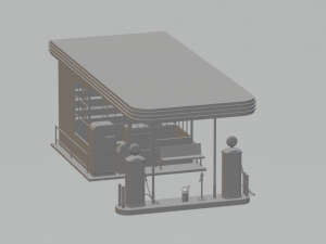 gas station Modèles 3D en vedette