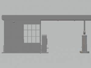gas station 3D-printmodel