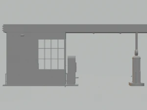 gas station 3D Print Model