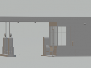 gas station 3D-printmodel