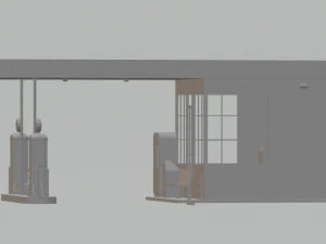 gas station 3D Print Model
