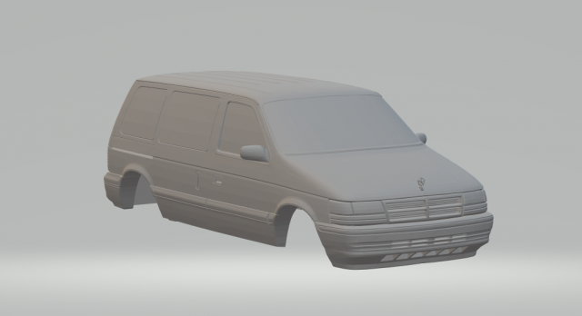 crysler dodge caravan 3D-printmodel .c4d .max .obj .3ds .fbx .stl .blend 