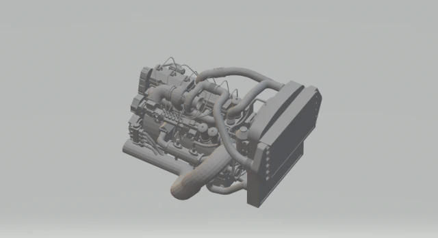 engine cummins 3D Print Model .c4d .max .obj .3ds .fbx .stl .blend 