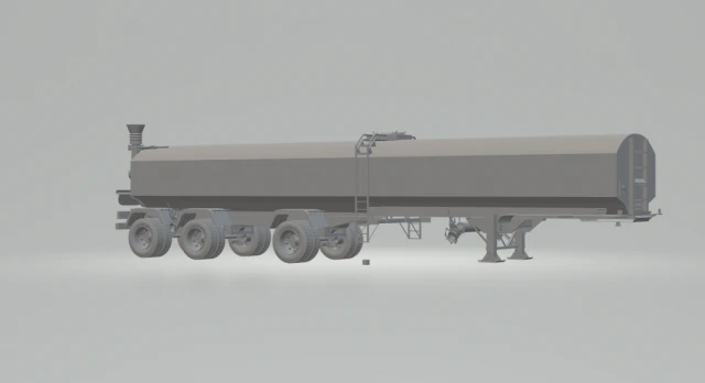 tank cereal transport trailer 3D Print Model .c4d .max .obj .3ds .fbx .stl .blend 