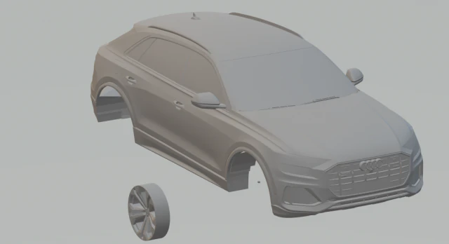 audi q8 3D Print Model .c4d .max .obj .3ds .fbx .stl .blend