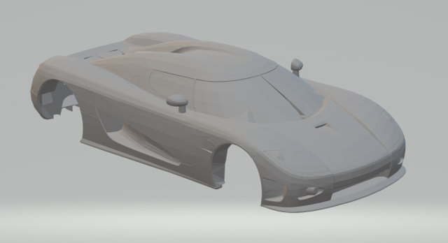 koenigseggccxr 3D 프린트 모델 .c4d .max .obj .3ds .fbx .stl .blend 