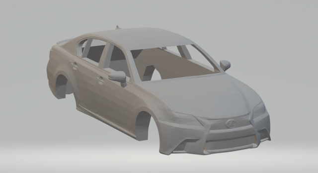 lexus gs-f 350 2013 3D Print Model .c4d .max .obj .3ds .fbx .stl .blend