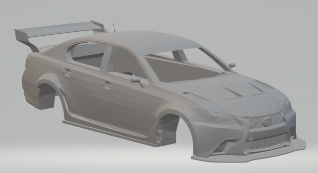 lexus gs-f 350 2013 Model do druku 3D .c4d .max .obj .3ds .fbx .stl .blend 