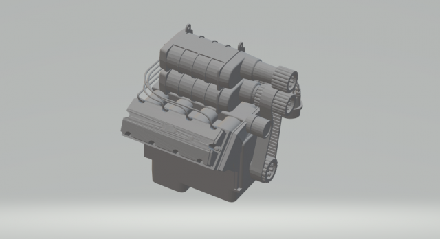 engine v8 3D Baskı Modeli .c4d .max .obj .3ds .fbx .stl .blend 