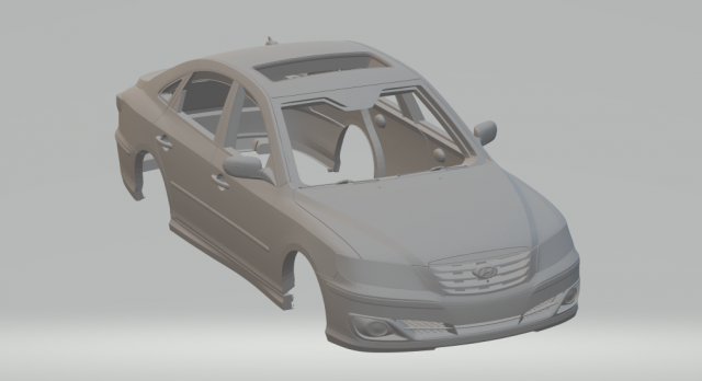 hyundai azera 2011 3D Print Model .c4d .max .obj .3ds .fbx .stl .blend 