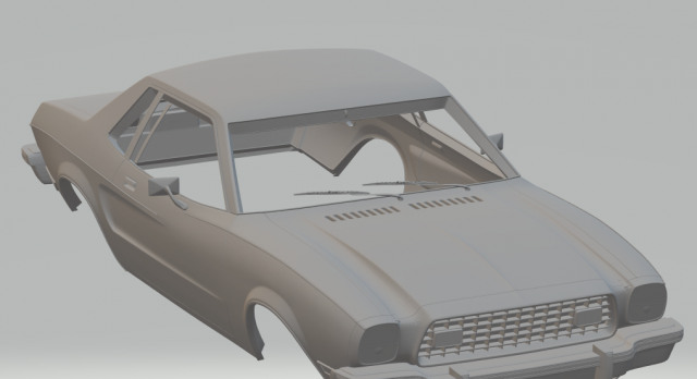 mustang 74 3D-printmodel .c4d .max .obj .3ds .fbx .stl .blend 
