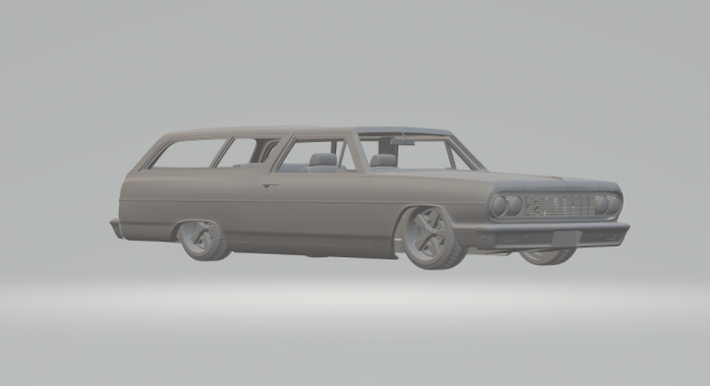 chevrolet chevelle custom wagon 64 Modèles 3D en vedette .c4d .max .obj .3ds .fbx .stl .blend 